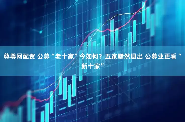尊尊网配资 公募“老十家”今如何？五家黯然退出 公募业更看“新十家”