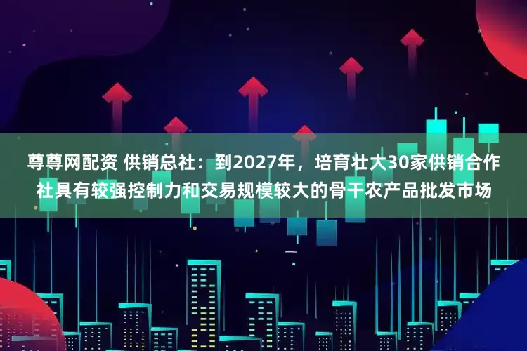 尊尊网配资 供销总社：到2027年，培育壮大30家供销合作社具有较强控制力和交易规模较大的骨干农产品批发市场