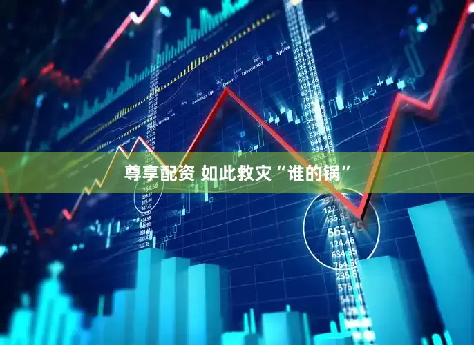 尊享配资 如此救灾“谁的锅”